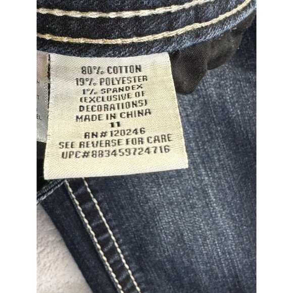 Wallflower womens pants size 11 blue denim distressed jeans pre owned - Picture 10 of 16